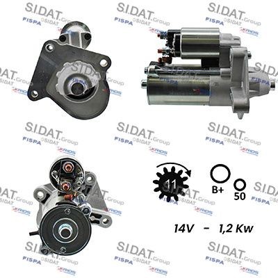 SIDAT S12VS0193A2 Starter motor 1 254 222
