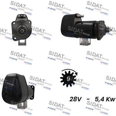 SIDAT S24BH0020A2 Starter motor A 003 151 60 01