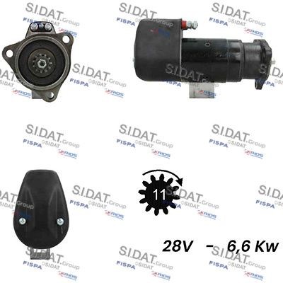 SIDAT S24BH0041A2 Starter motor 2997383
