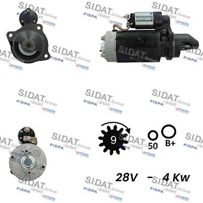SIDAT S24BH0055A2 Starter motor 003 151 7401