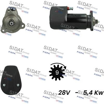 SIDAT S24BH0058A2 Starter motor A004 151 6001 80