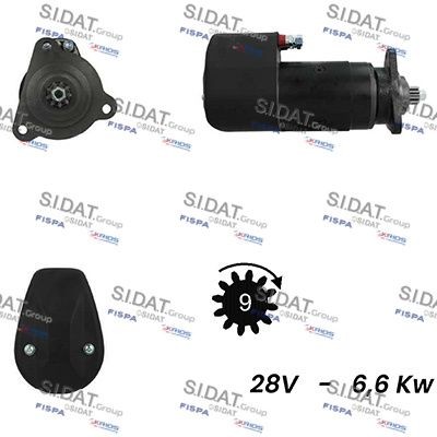 SIDAT S24BH0059A2 Starter motor A 0051512801