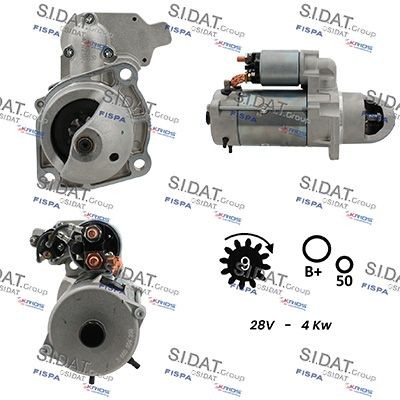 SIDAT S24BH0061 Starter motor 004 141 81 01