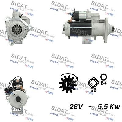 SIDAT S24BH0066A2 Starter motor 51.26201-7228