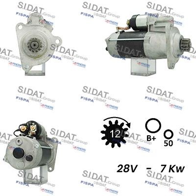 SIDAT S24BH0071A2 Starter motor A 006 151 00 01