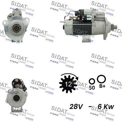 SIDAT S24BH0106A2 Starter motor 874385