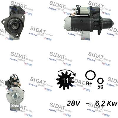 SIDAT S24BH0112A2 Starter motor 1318 615
