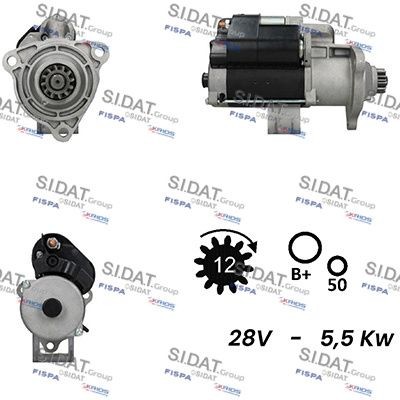 SIDAT S24BH0126A2 Starter motor 1739 936