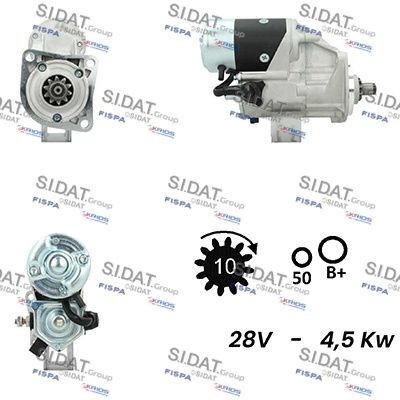 SIDAT S24DE0093A2 Starter motor 143-0543
