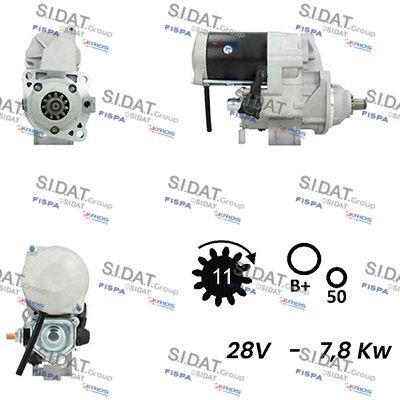 SIDAT S24DE0146A2 Starter motor RE70961