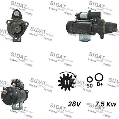 SIDAT S24DR0088A2 Starter motor 8C3644