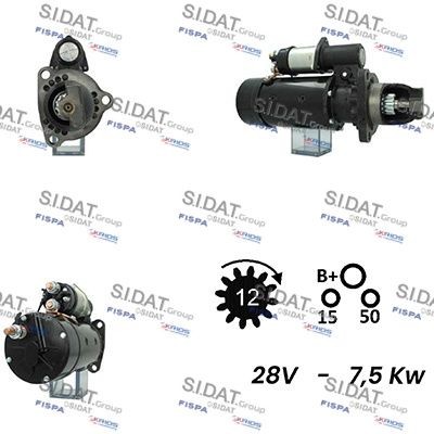 SIDAT S24DR0089A2 Starter motor 3 925 082