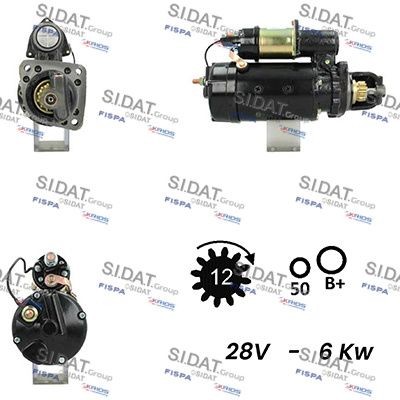 SIDAT S24DR0090A2 Starter motor 10R0395