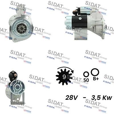 SIDAT S24HT0128A2 Starter motor 8-94254-922-1