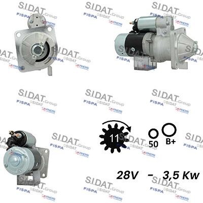SIDAT S24HT0139A2 Starter motor S251-56
