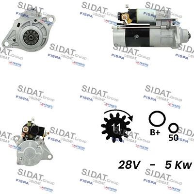 SIDAT S24MH0013A2 Starter motor M008T60971