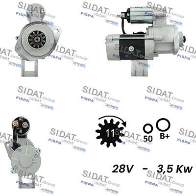 SIDAT S24MH0032A2 Starter motor M2T27672