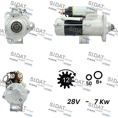 SIDAT S24MH0071A2 Starter motor 007-151-13-01