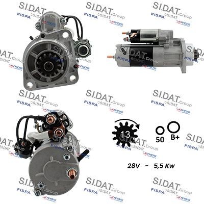 SIDAT S24MH0072A2 Starter motor 006 151 4801