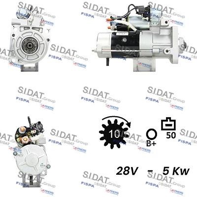 SIDAT S24MH0076 Starter motor M 8 T 62471AM