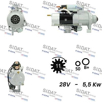 SIDAT S24MH0077A2 Starter motor 85013135
