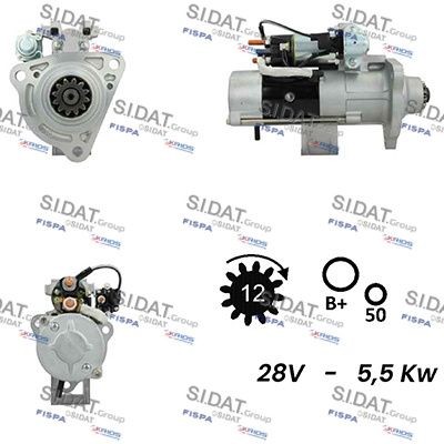 SIDAT S24MH0109A2 Starter motor M9T66371AM