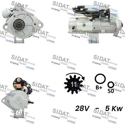 SIDAT S24MH0131A2 Starter motor ME049303