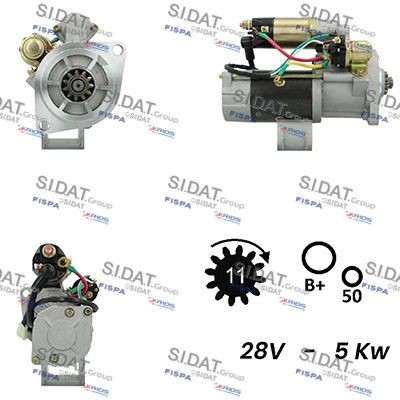 S24MH0138A2 SIDAT Anlasser MITSUBISHI Canter (FE5, FE6) 6.Generation