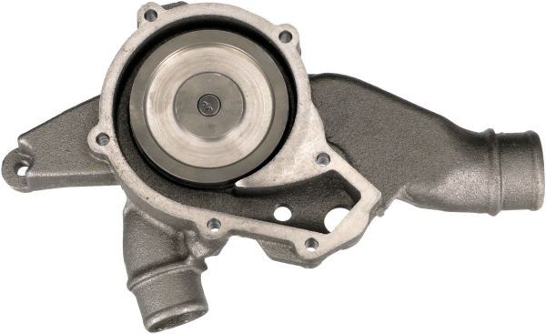 GATES 7702-15025 Water pump Metal, without belt pulley, for v-belt pulley, with gaskets/seals