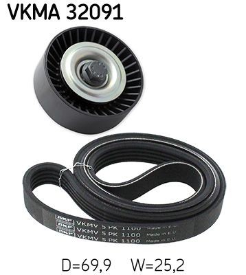 VKMA 32091 SKF Serpentine belt kit PEUGEOT