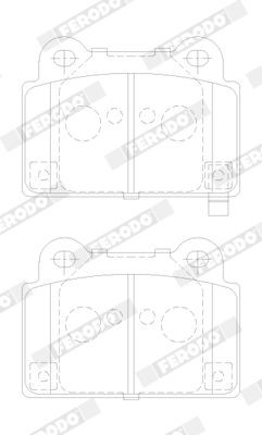 FERODO Brake pad kit FDB5266 for Mitsubishi Lancer 8 Saloon
