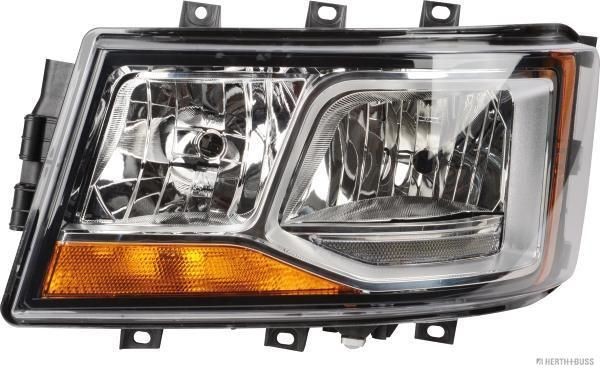 HERTH+BUSS ELPARTS 81658141 Headlight Left, H7/H7, H21W, with daytime running light (LED), for right-hand traffic, with motor for headlamp levelling