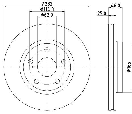 MINTEX MDC3094C Brake discs SUZUKI SWACE 2020 in original quality