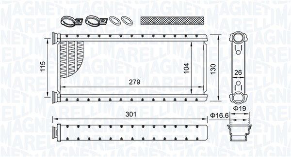 Citroën C4 Heater matrix MAGNETI MARELLI 350218514000 cheap
