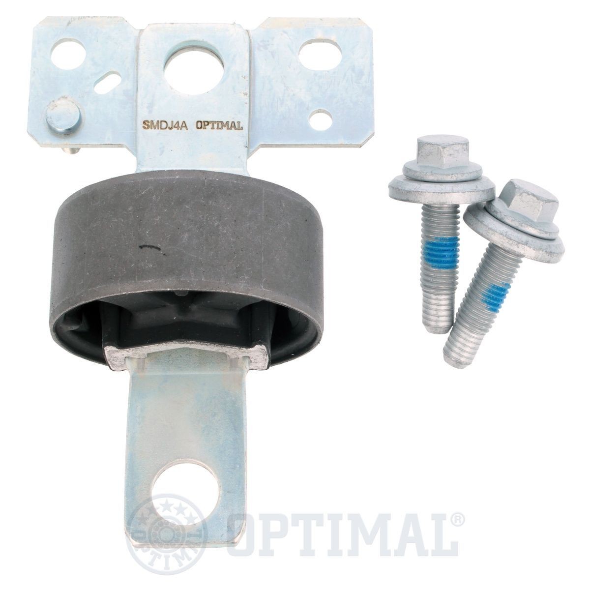 OPTIMAL with fastening material, Rear Axle, Front, Left, Rubber-Metal Mount Arm Bush F8-7877S buy