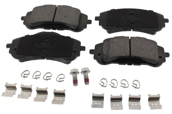 MAPCO Front Axle, not prepared for wear indicator, excl. wear warning contact, with brake caliper screws, with accessories Height 1: 58,3mm, Height 2: 63,5mm, Width: 147,8mm, Thickness: 18,5mm Brake pads 6117 buy