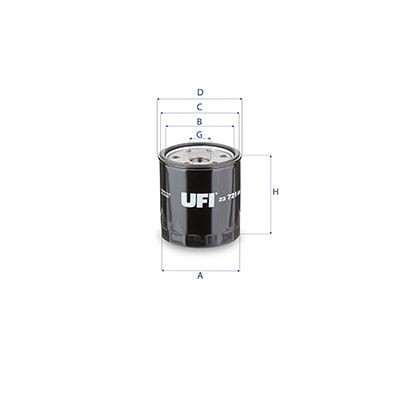 UFI 23.721.00 Oil filter S550-14-302 -9A