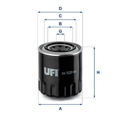 UFI 24.520.00 Fuel filter 1J800-43170