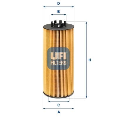 UFI Filter Insert Inner Diameter 2: 45, 41mm, Ø: 89mm, Height: 210mm Oil filters 25.236.00 buy