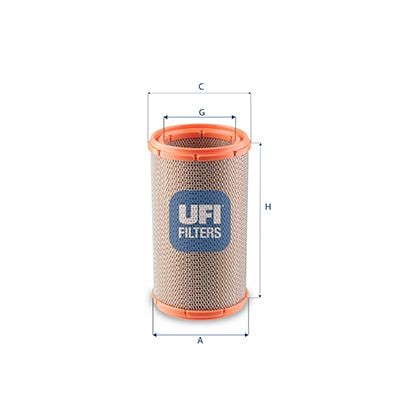 Original 27.F51.00 UFI Air filter ALFA ROMEO