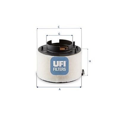 UFI 137,5mm, 174mm, Filter Insert Height: 137,5mm Engine air filter 27.H06.00 buy