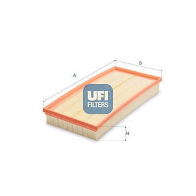 UFI 50mm, 163mm, 347mm, Filter Insert Length: 347mm, Width: 163mm, Height: 50mm Engine air filter 30.C03.00 buy