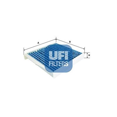UFI with antibacterial action, 280 mm x 242 mm x 42 mm Width: 242mm, Height: 42mm, Length: 280mm Cabin filter 34.126.00 buy