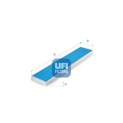 UFI with antibacterial action, 519 mm x 143 mm x 35 mm Width: 143mm, Height: 35mm, Length: 519mm Cabin filter 34.414.00 buy