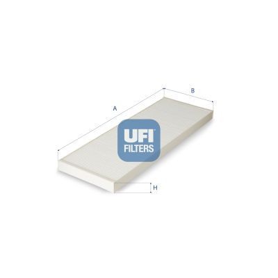 UFI Filter Insert, 497 mm x 173 mm x 30 mm Width: 173mm, Height: 30mm, Length: 497mm Cabin filter 53.457.00 buy