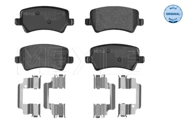 MBP1910 MEYLE Rear Axle, not prepared for wear indicator, with anti-squeak plate, with accessories Height: 48,7mm, Width: 106,1mm, Thickness: 17,3mm Brake pads 025 244 9618 buy
