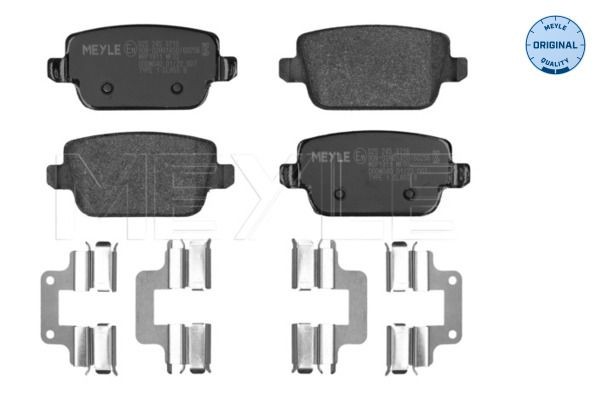 MBP1911 MEYLE Rear Axle, not prepared for wear indicator, with anti-squeak plate, with accessories Height: 43,2mm, Width: 95,1mm, Thickness: 15,8mm Brake pads 025 245 3716 buy