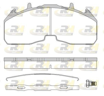 ROADHOUSE JSX 21842.80 Brake pad set Front Axle, with accessories