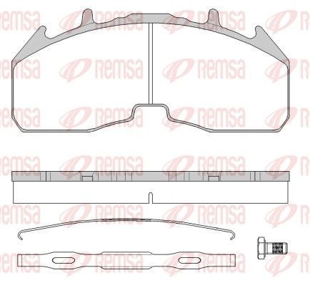 JCA184200 REMSA Front Axle, with accessories Height: 111,2mm, Thickness: 29mm Brake pads JCA 1842.80 buy
