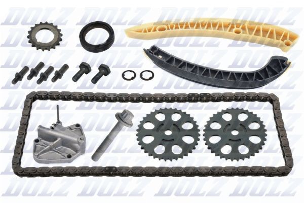 SKCA021F DOLZ Cam chain SEAT with camshaft gear, with crankshaft gear, with gears, Closed chain